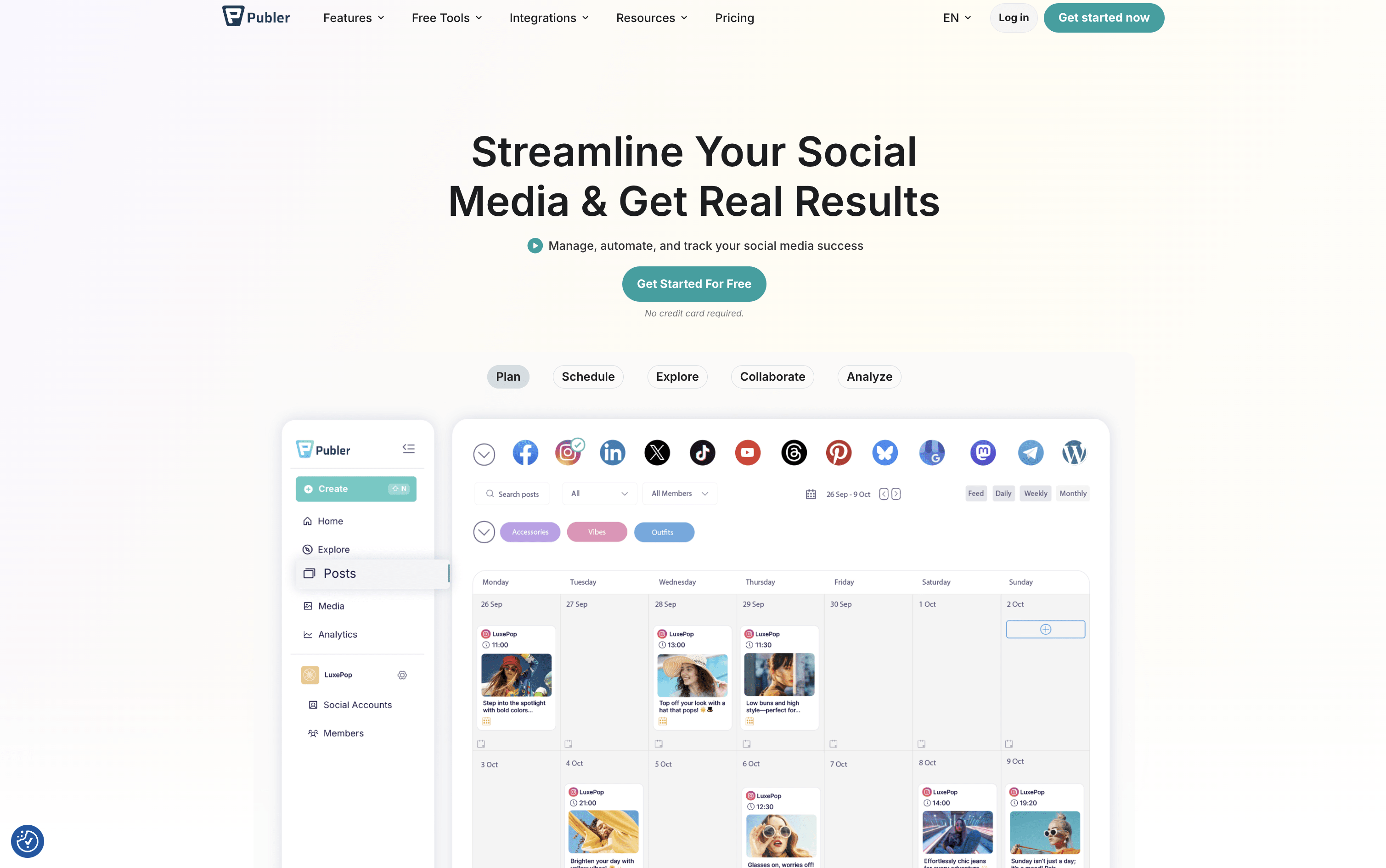 Publer screenshot