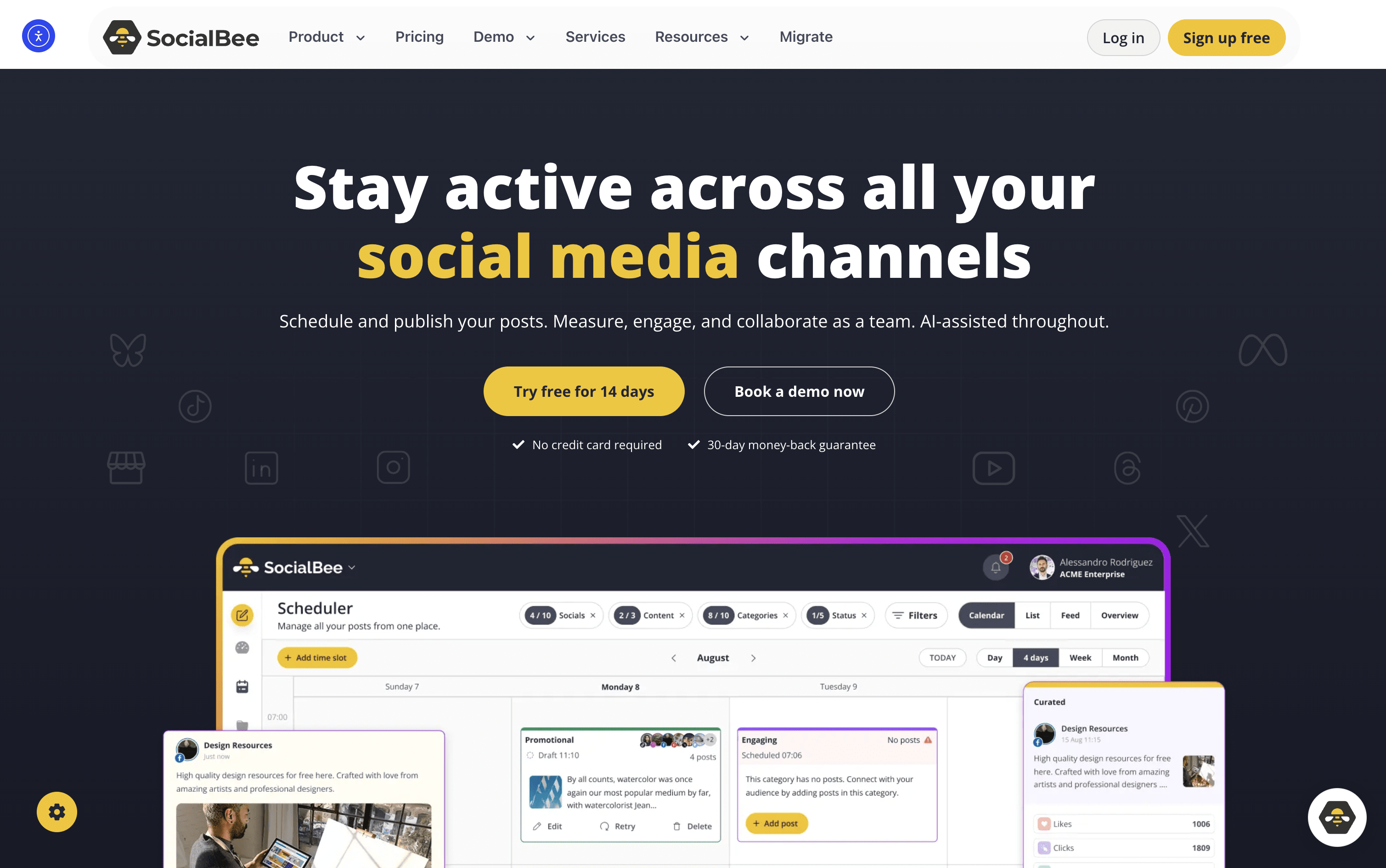 SocialBee screenshot 1